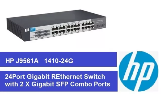 HP J9561A  1410-24G  24Port Gigabit Ethernet Switch with 2 X Gbe/SFP Combo Ports