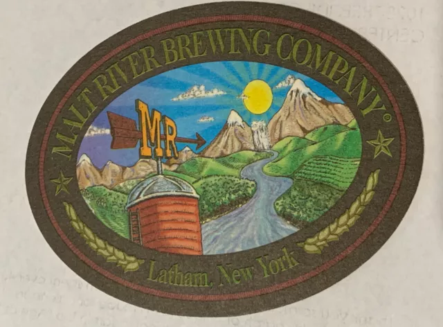 Malt River Brewing Craft Beer Coaster Latham New York