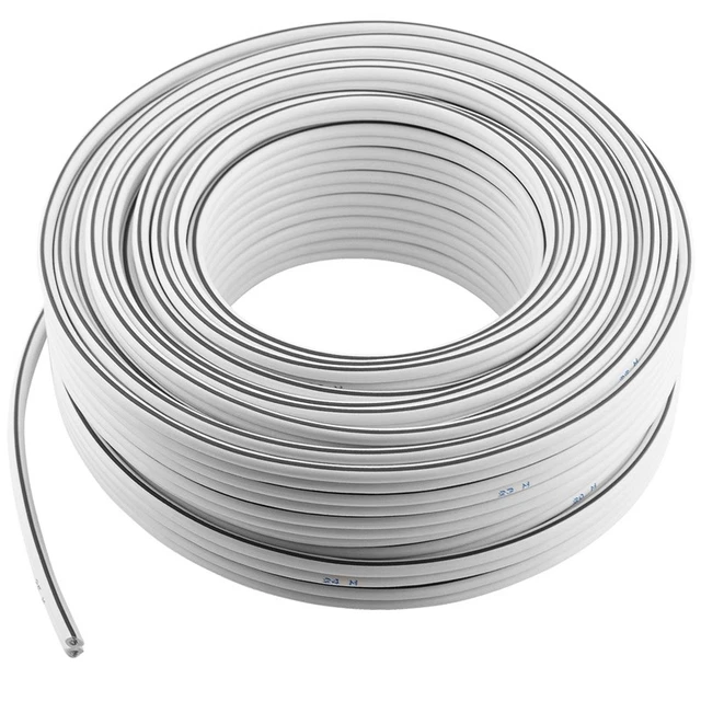 100M 4, 0MM ² crossSection Speaker Cable Bass Cables Audio Cable White