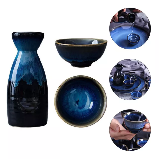 Rice Wine Pot Japanese Saki Kettle Chinese Tea Cup Sake Cups Ceramics Flagon