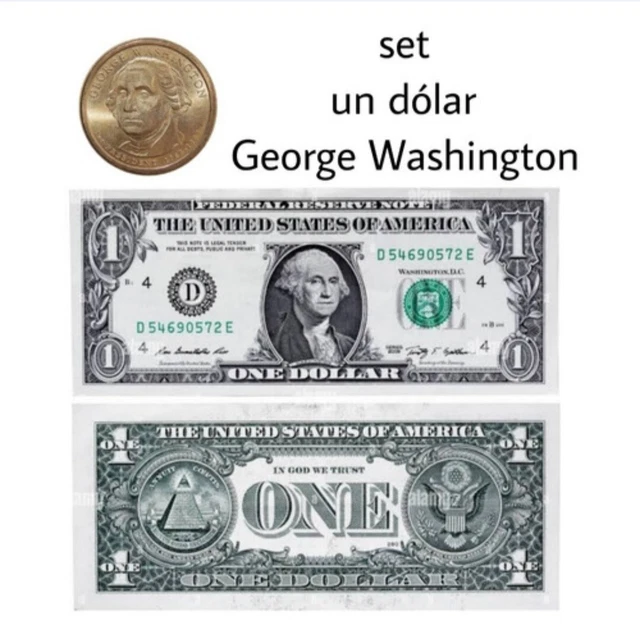 $1 DOLLAR WASHINGTON SIN CIRCULAR + una moneda de $1 un dolar CIRCULADA ...