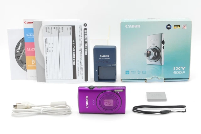 [MINT in box] Canon PowerShot IXY 600F Digital Camera Purple 12.1 MP Zoom Japan
