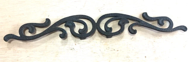Victorian Hammered Brass Pediment Antique Architectural Salvage 14 1/4"
