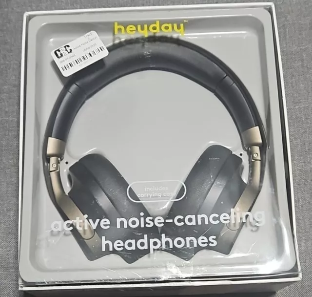 Active Noise Cancelling Bluetooth Wireless Over-Ear Headphones-heyday Black/Gold