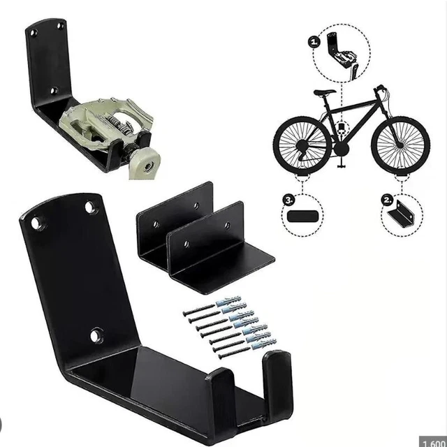 Borgen Bike Wall Mount Pedal Hook for E-bikes MTB & Road Bicycle