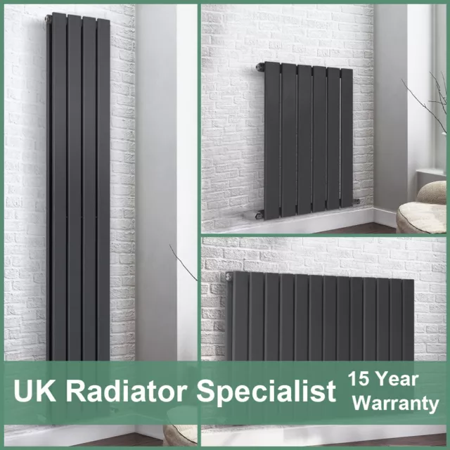 Horizonal Vertical Designer Flat Panel Central Heating Radiator Rad Anthracite