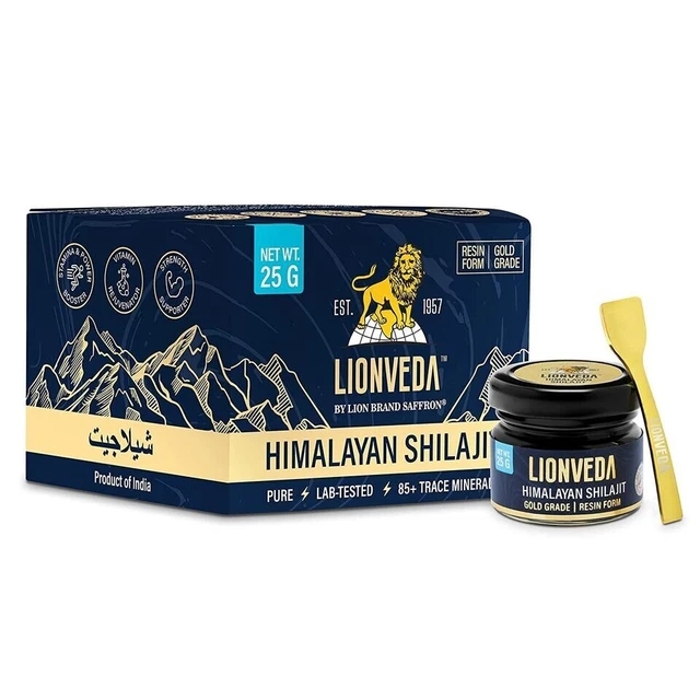 LIONVEDA 25G ORIGINAL Himalayan Shilajit/Shilajeet/Silajit Certified ...