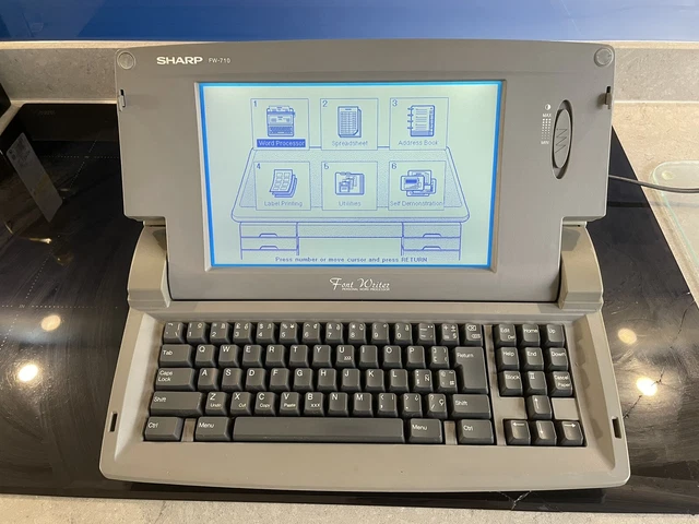 SHARP FONT WRITER Personal Word Processor FW-710 Grey £50.00 - PicClick UK