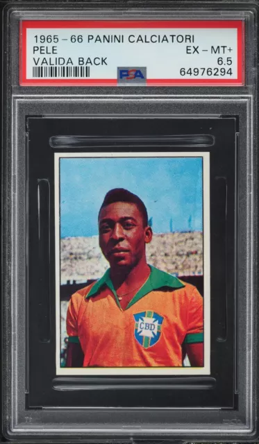 1965 Panini Calciatori Soccer Pele Valida Back Psa 6.5 Rare Pop 1 - None Higher