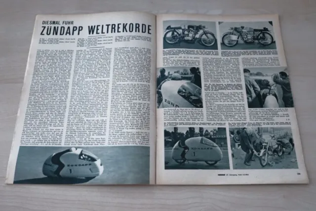 Motorrad 14059) Die Zündapp Weltrekorde 1965 - ein interessanter Bericht auf 2 S
