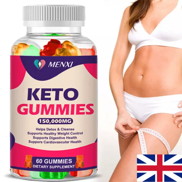 Keto Gummies Slimming 150,000mg Apple Cider Vinegar ACV Weight Loss 60 Gummy