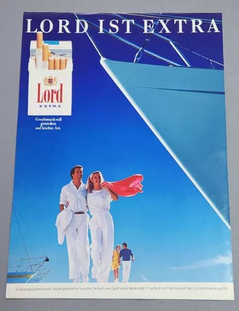 13. Lord ist Extra Zigaretten Werbeanzeige Werbung Reklame 1988