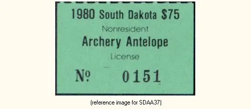 +SALE+ South Dakota Archery Antelope 1980 $75.00