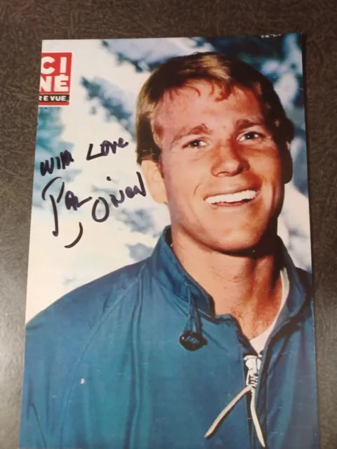 RYAN O'NEAL Authentic Hand Signed Autograph 4X6 Photo with ALI-ACTOR -LOVE STORY