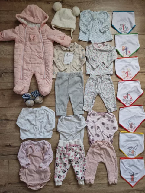 Baby Girl Clothes Bundle 3-6 Months Outfits Next TU John Lewis 22 Items