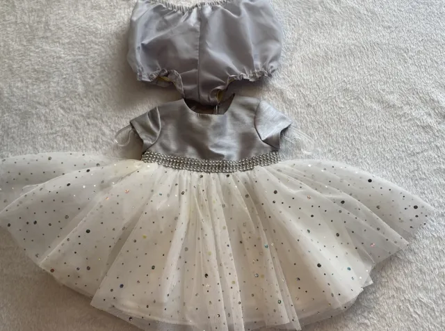 3 mo. Marmellata  Silver & White Tulle Overlay Sleeveless Dress, Pageant