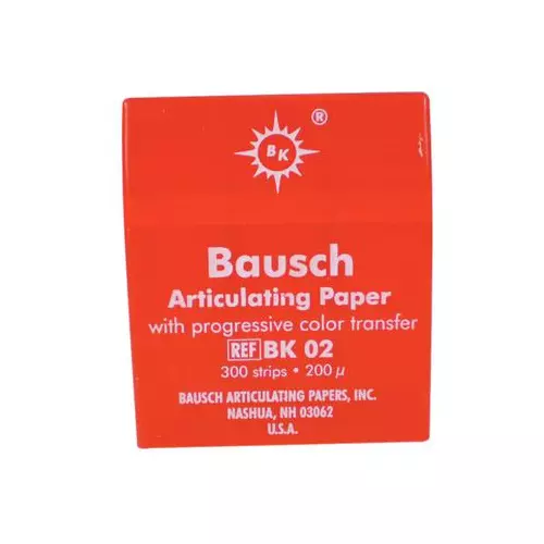 Bausch Articulating Papers BK02 Articulating Paper Pre-Cut Strips Red 300/pk
