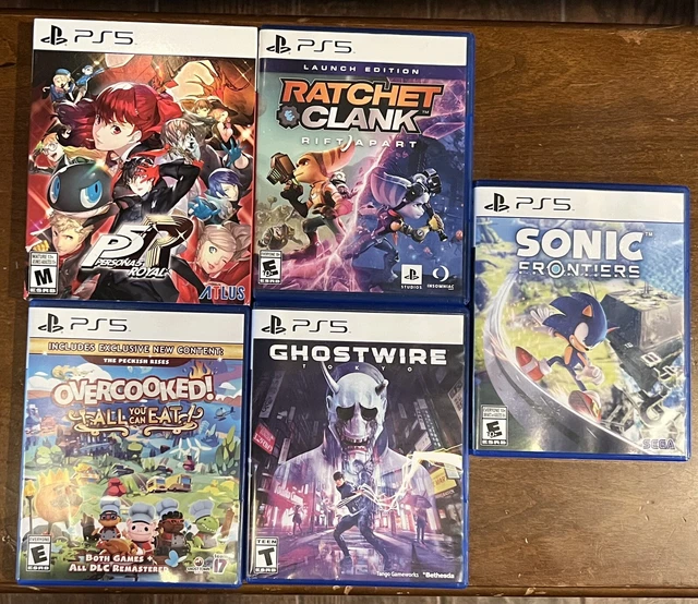 PS5 Games Bundle Lot Persona Royal, Ratchet Clank, Sonic, Ghostwire, Overcooked