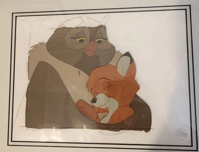 FOX AND THE Hound Animation Double Cel Original Disney Movie 1981 *No ...