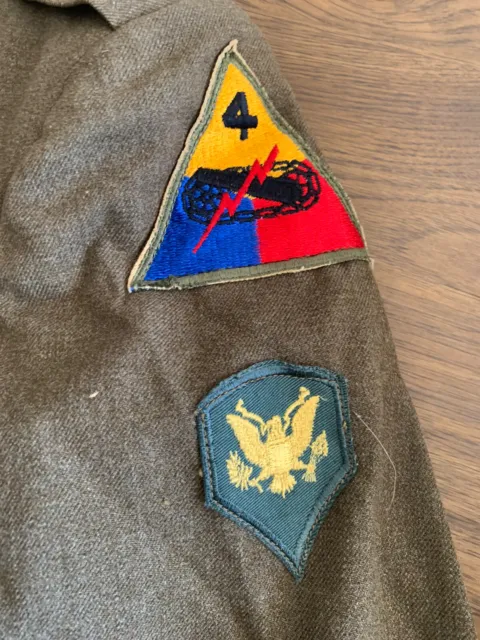 1950S US ARMY 4th Armored Division Enlisted Ike Jacket $29.99 - PicClick