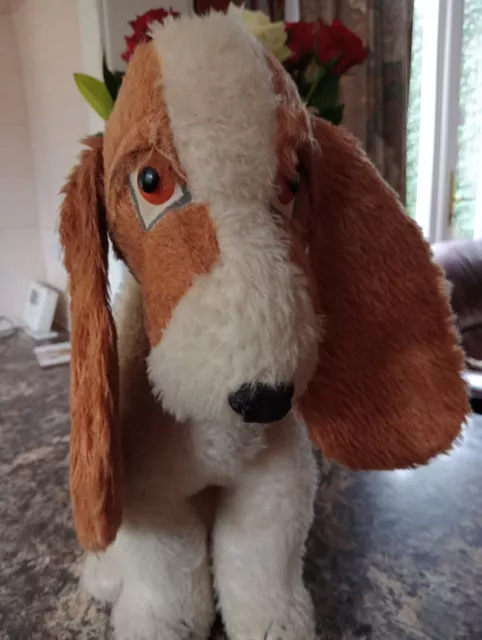 Fred-A Fab Rare Old 1950s Labelled Wendy Boston Basset Hound Dog Bear Mohair Toy