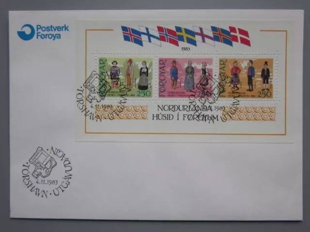 Färöer Ersttagsbrief, Faroe Islands FDC First Day Cover, Mi.nr. B1/90-92