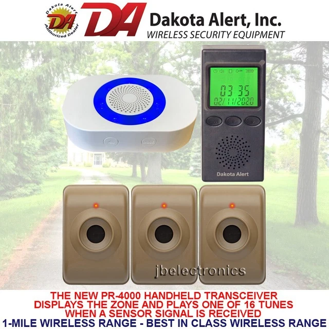 Dakota Alert Dcma-4K Plus+Mtpr-4000 Wireless Alarm System - 3 Sensors