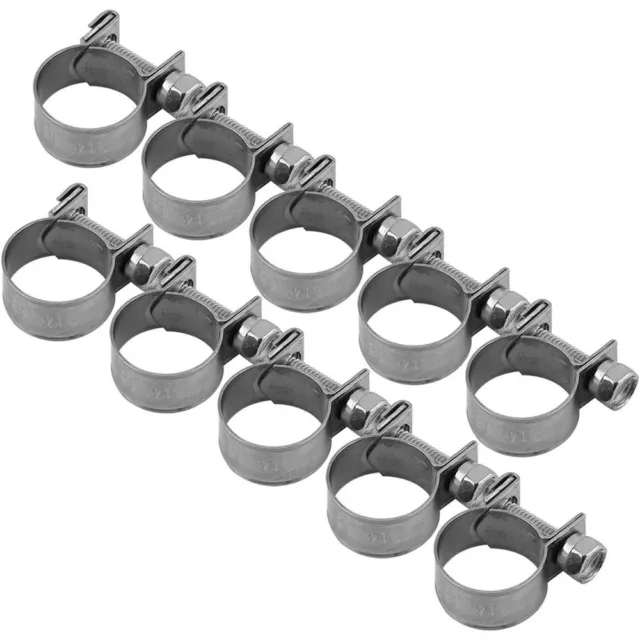 10PCS Heavy Duty T Bolt Clamp 14-16mm Hose Clamp  Oil Pipe, Trachea, Air Duct