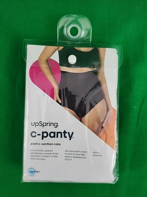 UpSpring Womens S/M Post C Panty High Waist C Section Recovery Underwear Black