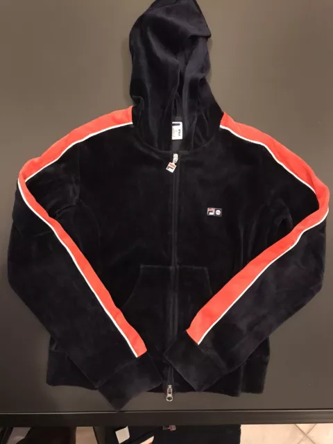 FILA HERITAGE 70 S GIUBBOTTO FELPA Ciniglia Con cappuccio anni 70