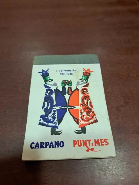 CARPANO PUNT & MES -Baratti Milano - Block Notes originale nuovo- ' 50 -