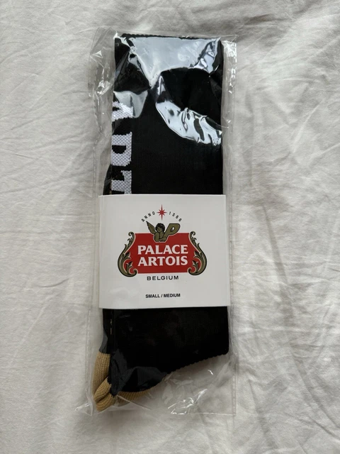 PALACE STELLA ARTOIS LOGO Socks Black And Gold S/M Small Medium
