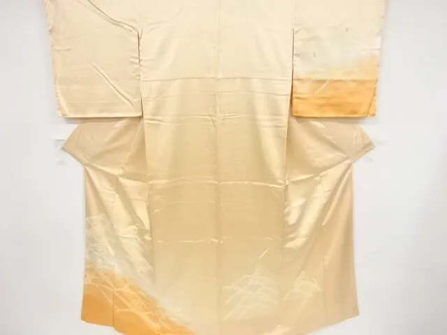 6645029: Japanese Kimono / Vintage Homongi / Embroidery / Rough Wave