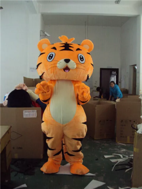 Mascot Costume tiger orange yellow Xmas Party Fancy Dress Adult Gift