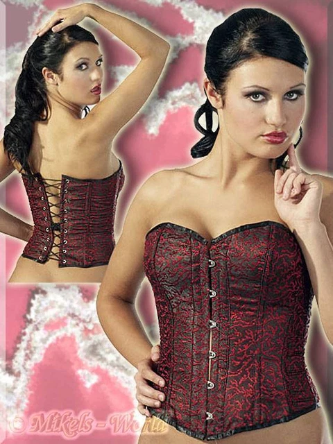 Original Bustier Corset / Bustier Guêpière Dentelle Blanc-Noir