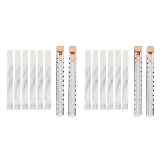 4 Speckstein Halter mit 12 Flachen Set / Mark Weiß Klare und Entfernbare MarR6J8