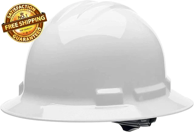 Made in US Full Brim Hard Hat, OSHA/ANSI Compliant