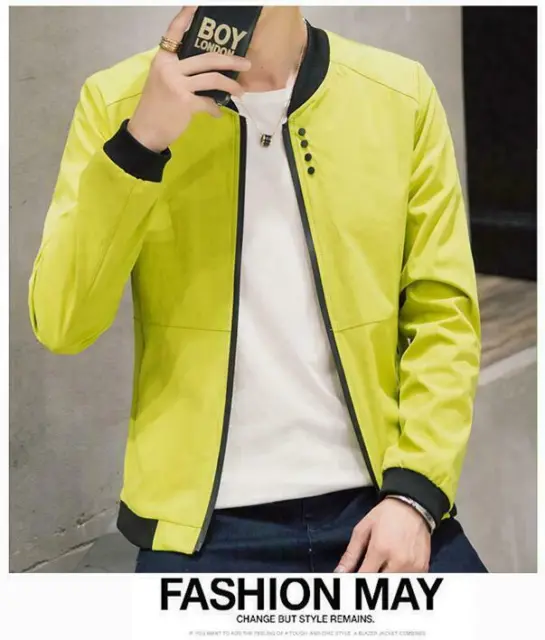 Men's Slim Fit collar jackets fashion New Hot jacket Tops Casual coat outwear