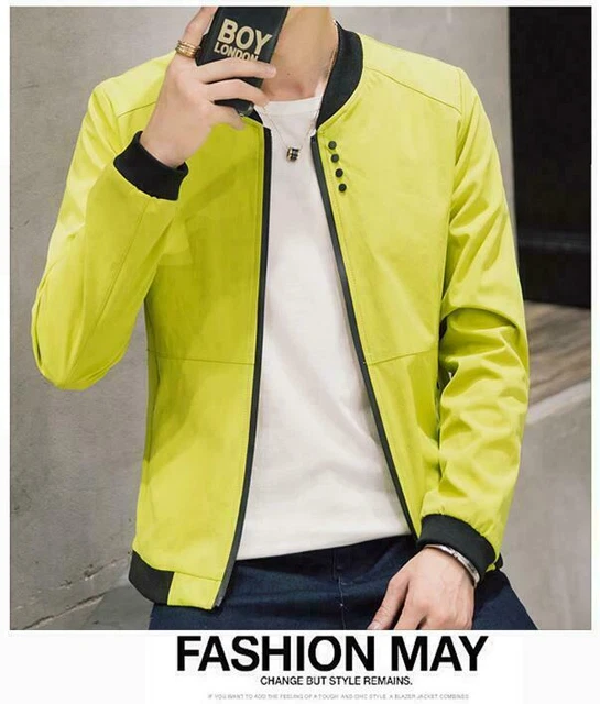 Men's Slim Fit collar jackets fashion New Hot jacket Tops Casual coat outwear