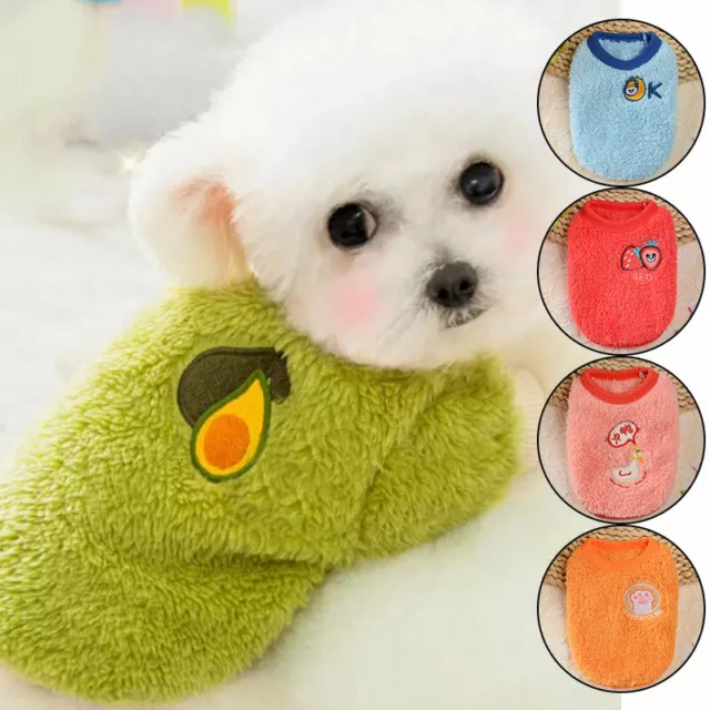 Pet Dog Cat Warm Fleece Vest Clothes Coat For Puppy Sweater Winter Apparels✔