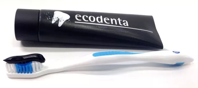 5 x Tubes Ecodenta Ecologic Charcoal Black Whitening VEGAN Toothpaste  Teavigo 2