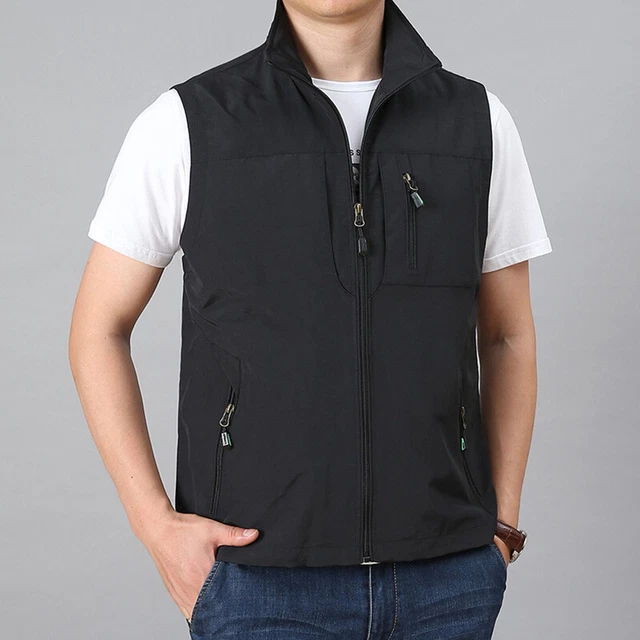 Gilet Utilitaire Sans Manches Pour Homme - Maille Polyester - Taille M - Multi-poches - Neuf Avec étiquettes