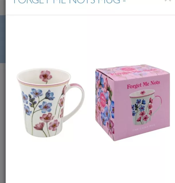 Taza china fina rosa/campanas azules/narciso colección The Leonardo 3