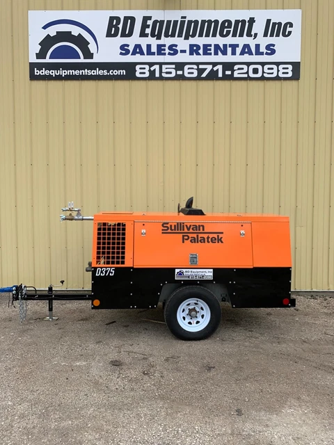 2016 Sullivan Palatek D375 Portable Air Compressor 375 CFM 150 PSI 1400 Hours
