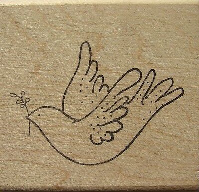 PEACE DOVE Rubber Stamp 960-I Rubber Soul Brand NEW! Christmas Holiday bird
