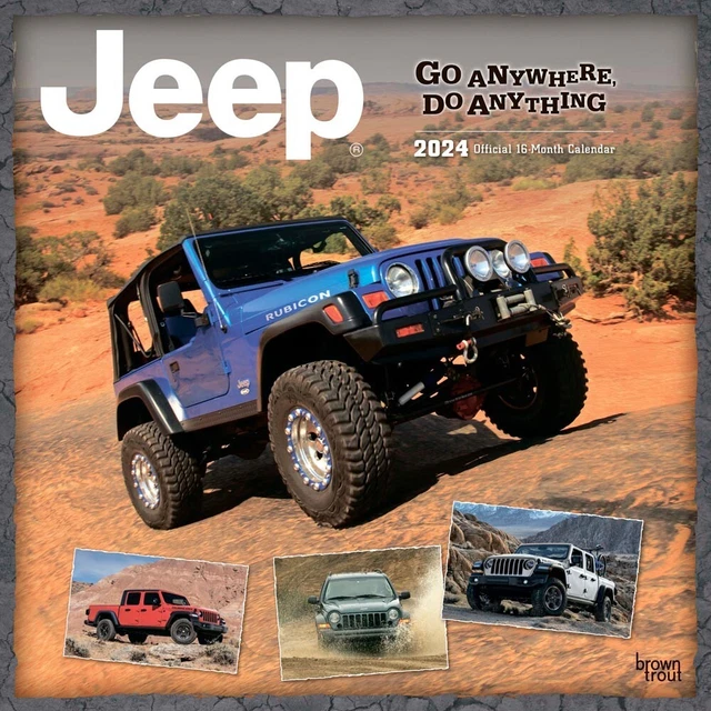 JEEP 2024 12x24" Monthly Square Wall Calendar 16.99 PicClick