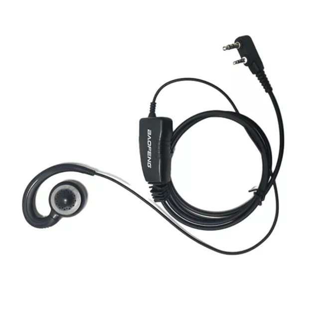 Walkie Talkie C-Style Earpiece for Kenwood Baofeng C shape Headset PTT Mic 2 Way