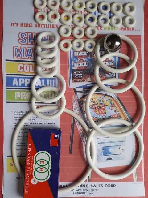 Kit Complet Pour Flipper Gottlieb 'Dancing Lady' - Inclut Billes, Ampoules, élastiques - Neuf