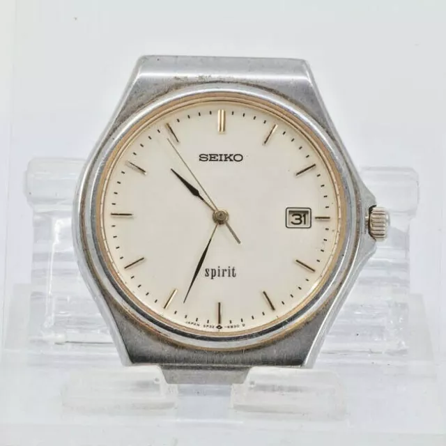 VINTAGE SEIKO SPIRIT 7N22 7A20 FOR PARTS OR REPAIR WATCH JAPAN