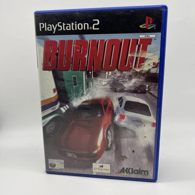 Burnout PS2 PlayStation 2 PAL UK Acclaim Racing Complete with Manual